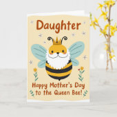 Blumen-Bienen-Muttertagskarte Karte (Gelbe Blume)