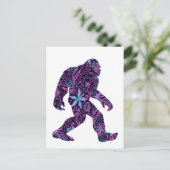 BLUMEN-BIGFOOT POSTKARTE (Stehend Vorderseite)