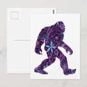 BLUMEN-BIGFOOT POSTKARTE (Vorne/Hinten)