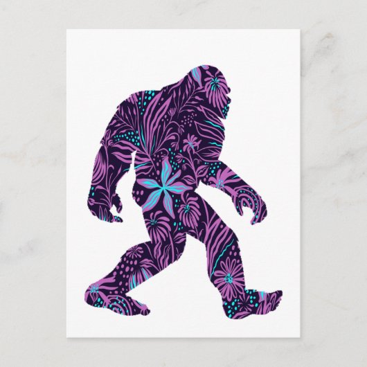 BLUMEN-BIGFOOT POSTKARTE (Vorderseite)