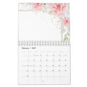 Blumen, Blätter Gold Design Kalender (Feb 2027)