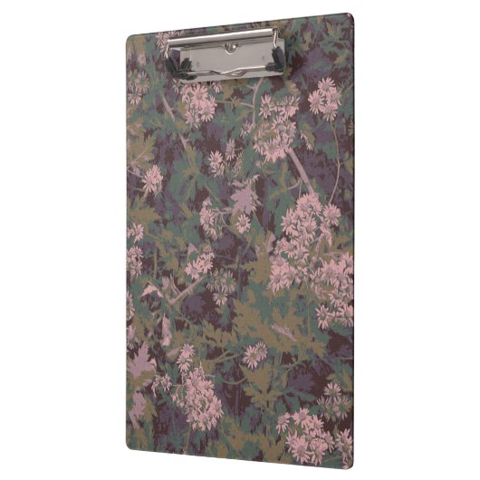 Blumen, Blätter und Tarnung Klemmbrett (Links)