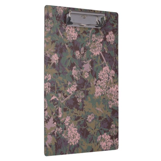 Blumen, Blätter und Tarnung Klemmbrett (Rechts)