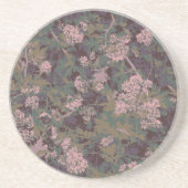 Blumen, Blätter und Tarnung Sandstein Untersetzer (Vorne)