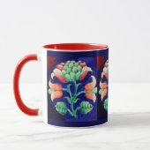 BLUMEN, blau pink grün Tasse (Links)
