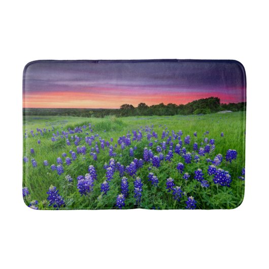 Blumen | Bluebonnets bei Sunset Texas Badematte (Vorderseite)
