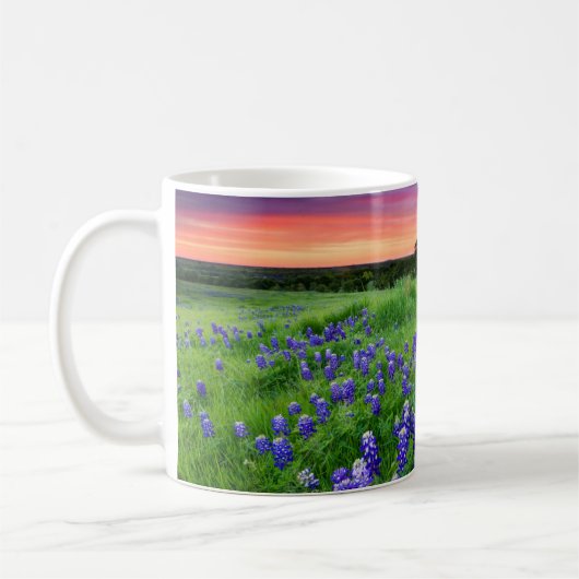 Blumen | Bluebonnets bei Sunset Texas Kaffeetasse (Links)