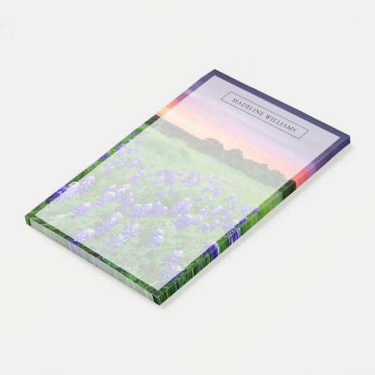 Blumen | Bluebonnets bei Sunset Texas Post-it Klebezettel (angewinkelt)