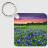 Blumen | Bluebonnets bei Sunset Texas Schlüsselanhänger (Vorderseite)