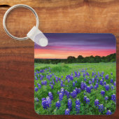 Blumen | Bluebonnets bei Sunset Texas Schlüsselanhänger (Vorderseite)