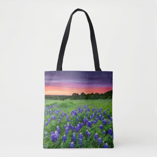 Blumen | Bluebonnets bei Sunset Texas Tasche (Vorderseite)