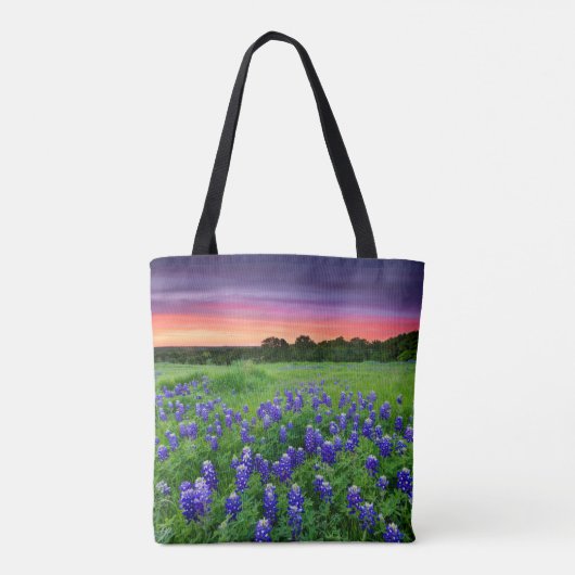 Blumen | Bluebonnets bei Sunset Texas Tasche (Rückseite)