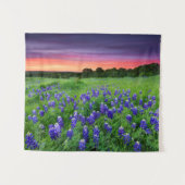 Blumen | Bluebonnets bei Sunset Texas Wandteppich (Vorderseite (Horizontal))