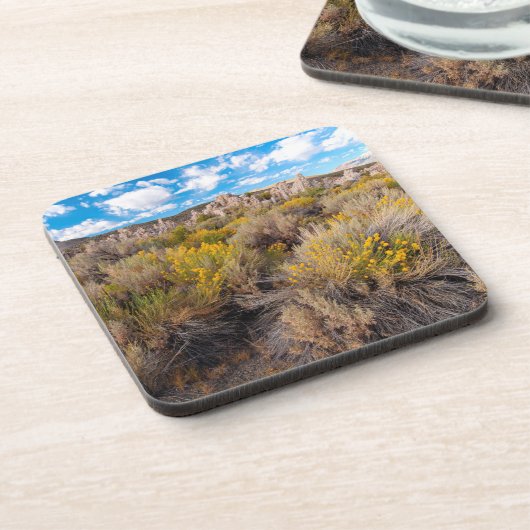 Blumen | Blühende Sagebrush Kalifornien Getränkeuntersetzer (Linke Seite)