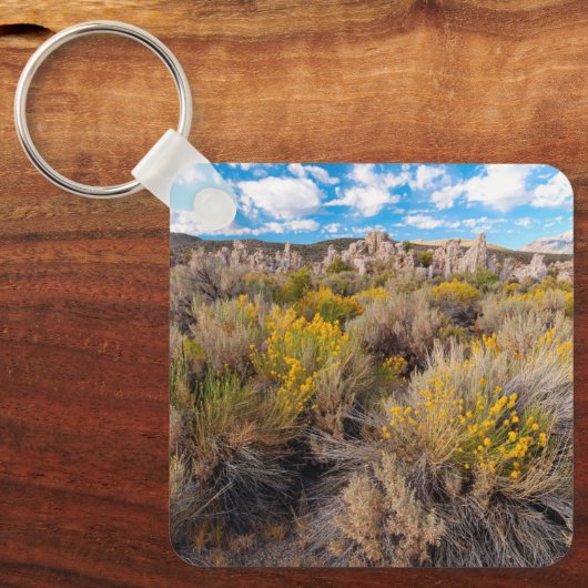 Blumen | Blühende Sagebrush Kalifornien Schlüsselanhänger (Vorderseite)