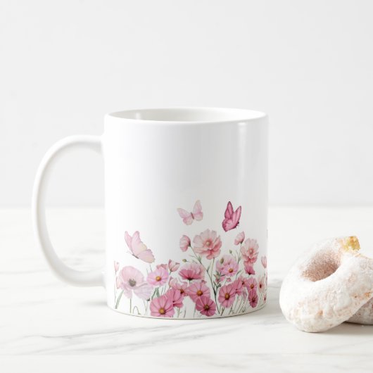 Blumen Blumen Kaffeetasse (Mit Donut)