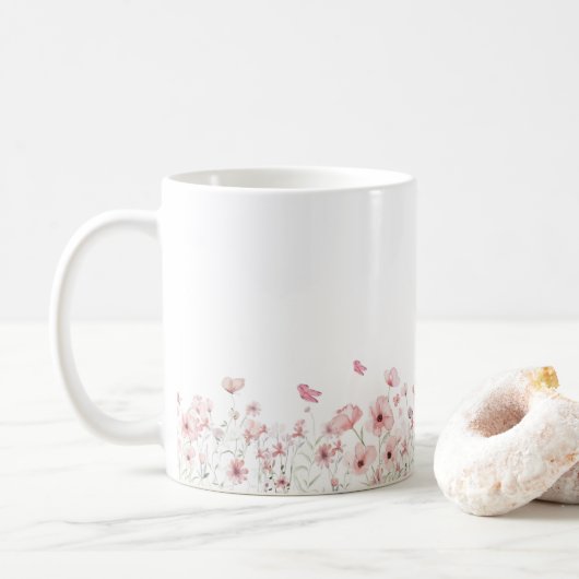 Blumen Blumen  Kaffeetasse (Mit Donut)