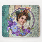 Blumen Blumen Vintage Lady Mauspad! Mousepad (Vorne)