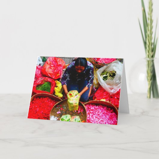 Blumen-Blumenblätter für das Angebot, Bali Karte (Vorderseite)