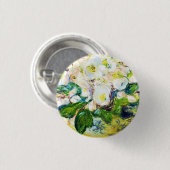 Blumen-Blumenfarbe WeihnachtsRosen-Claudes Monet Button (Vorne & Hinten)