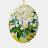 Blumen-Blumenfarbe WeihnachtsRosen-Claudes Monet Keramikornament (Rechts)