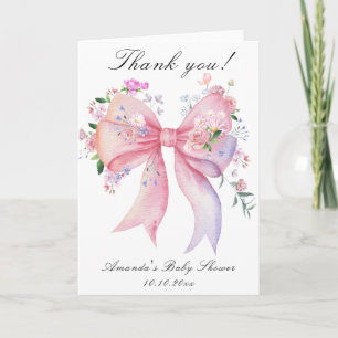 Blumen Blumenmädchen Baby Shower Dankeschön Dankeskarte