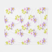 Blumen Blumenmosaik 2 Fleecedecke (Vorderseite (Horizontal))