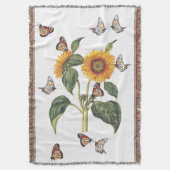 Blumen-Blumensonnenblume-Schmetterlingethrow-Decke Decke (Vorderseite Vertikal)