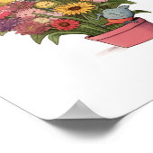 Blumen, Blumenstrauß, Blumenkübel Poster (Ecke)