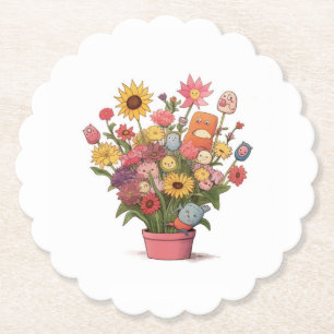 Blumen, Blumenstrauß, Blumentopf Untersetzer
