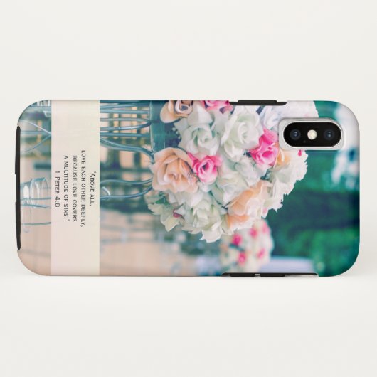 Blumen-Blumenstrauß-Liebe-und Case-Mate iPhone Hülle (Rückseite (Horizontal))