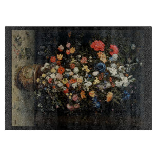 Blumen-Blumenstrauß-noch Leben-hackendes Brett