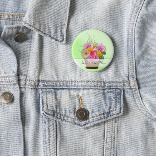 Blumen-Blumenstrauß-Sammlung Button (Beispiel)