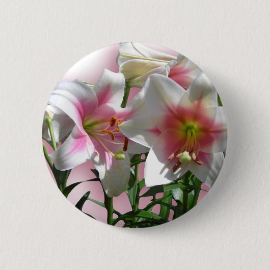 Blumen-Blüten-Frühlings-Garten-Liebe-Duschen-Party Button (Vorderseite)