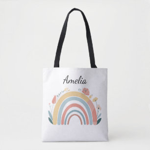 Blumen-Boho-Regenbogen-Allover-Print-Tasche Tasche