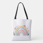 Blumen-Boho-Regenbogen-Allover-Print-Tasche Tasche (Rückseite)