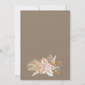 Blumen Boho Teddy Bärenballons Einladung (Rückseite)