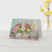 Blumen | Bohrlöcher in Vasen Karte (Gelbe Blume)