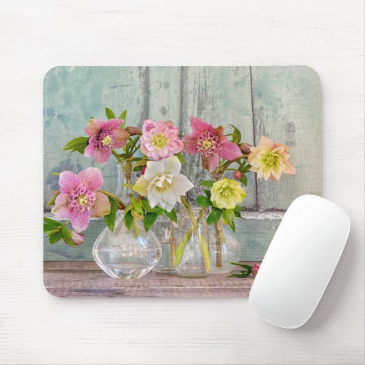 Blumen | Bohrlöcher in Vasen Mousepad (Mit Mouse)