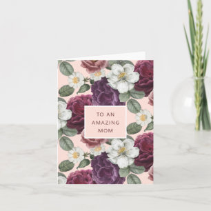 Blumen-Botanicals AN EINE ERSTAUNLICHE MUTTER Gruß Karte