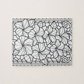 Blumen-Botanik-Buntglas-Färbepuzzle Puzzle (Horizontal)