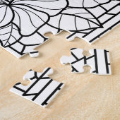Blumen-Botanik-Buntglas-Färbepuzzle Puzzle (Seite)