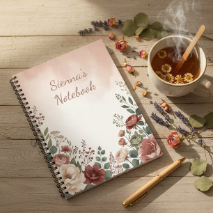Blumen Botanik Notizbuch Cottagecore Tagebuch