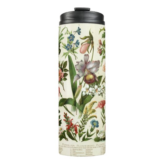 Blumen Botanik Thermosbecher (Vorderseite)
