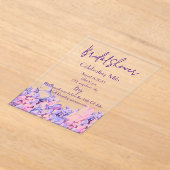 Blumen-Botanische Brautdusche Acryleinladungen (Ablage )