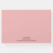 Blumen Bough Frame Vintag Rosa Gästebuch (Rückseite)