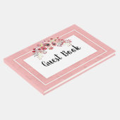 Blumen Bough Frame Vintag Rosa Gästebuch (Ecke)
