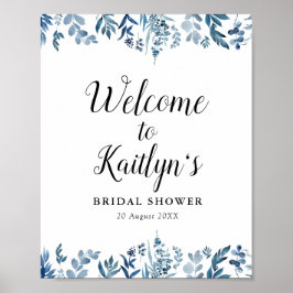 Blumen-Brautparty-Begrüßungszeichen Poster