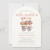 Blumen-Brautparty vom Markt Einladung (Vorderseite)