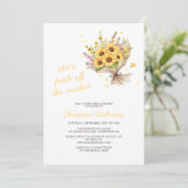 Blumen-Brautparty vom Markt Einladung (Stehend Vorderseite)